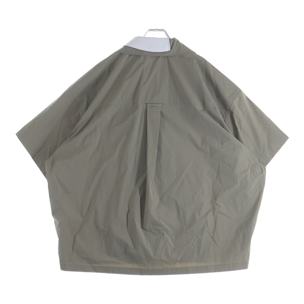 kolor(カラー) 24SS 日本製 二重襟 ドッキングオープンカラー半袖シャツ ベージュ 24SCM-B07113