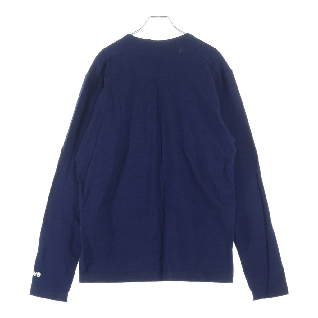 JUNYA WATANABE COMME des GARCONS(ジュンヤワタナベ コムデギャルソン) 20AW AD2020 コットン 胸ポケット クルーネック長袖Tシャツ カットソー ネイビー WF-T905