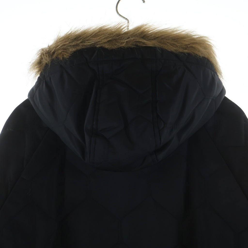 SUPREME(シュプリーム) 15AW Quilted Flight Satin Parka キルティング フライト サテンパーカー ファーフーデッド ジャケット ブラック