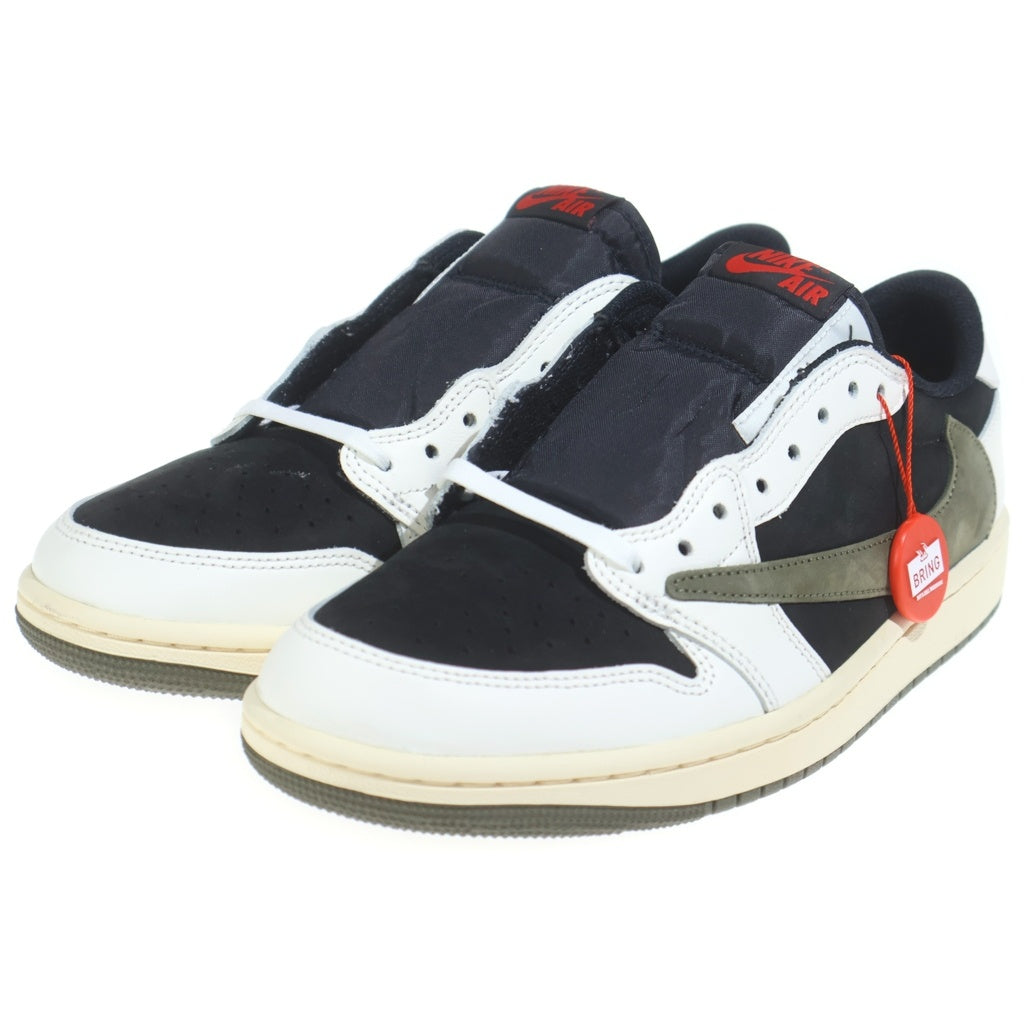 NIKE(ナイキ) ×TRAVIS SCOTT WMNS AIR JORDAN 1 LOW OG Medium Olive トラヴィススコット エアジョーダン1 ローカットスニーカー US10.5/27.5cm DZ4137-106
