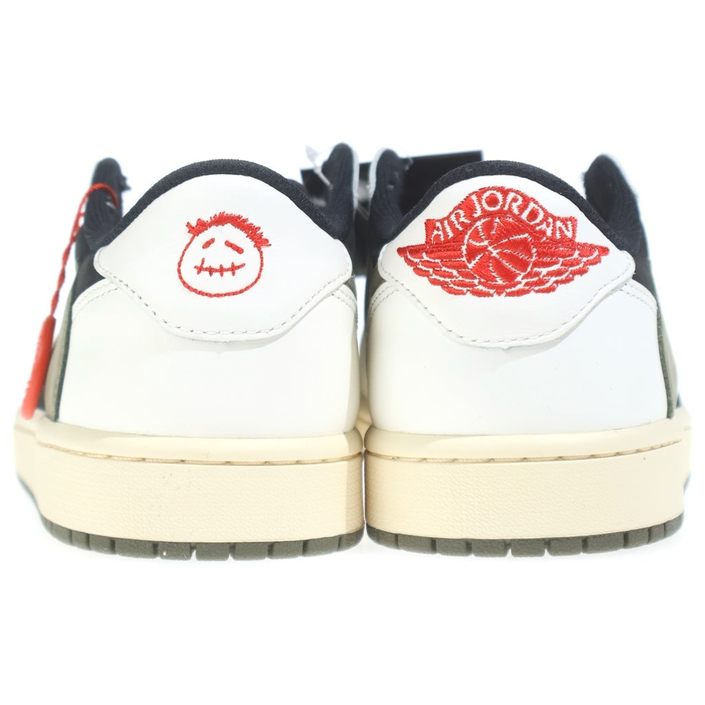 NIKE(ナイキ) ×TRAVIS SCOTT WMNS AIR JORDAN 1 LOW OG Medium Olive トラヴィススコット エアジョーダン1 ローカットスニーカー US10.5/27.5cm DZ4137-106