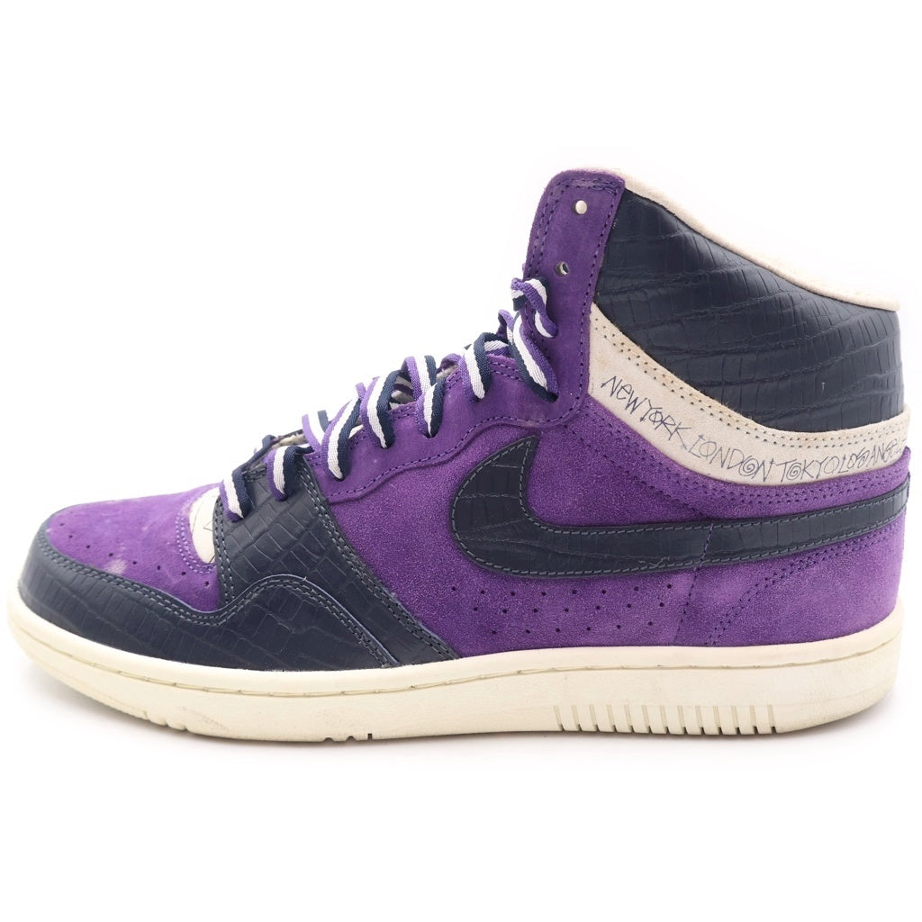 NIKE(ナイキ) 【観賞用】 ×STUSSY COURT FORCE HI VARSITY PURPLE/DARK OBSIDIAN ステューシー コート フォース ハイカットスニーカー パープル US11/29cm 312270-542