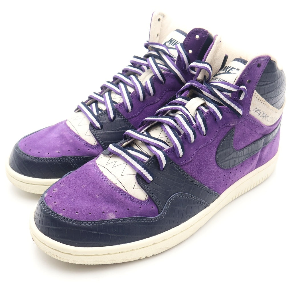 NIKE(ナイキ) 【観賞用】 ×STUSSY COURT FORCE HI VARSITY PURPLE/DARK OBSIDIAN ステューシー コート フォース ハイカットスニーカー パープル US11/29cm 312270-542