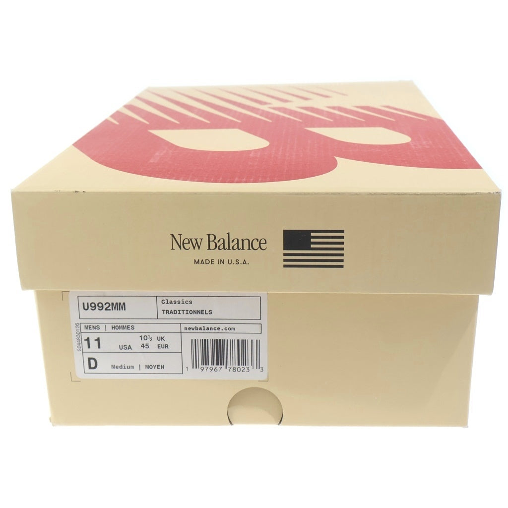 New Balance(ニューバランス) U992MM スエード メッシュ ローカットスニーカー グレー US11/29cm