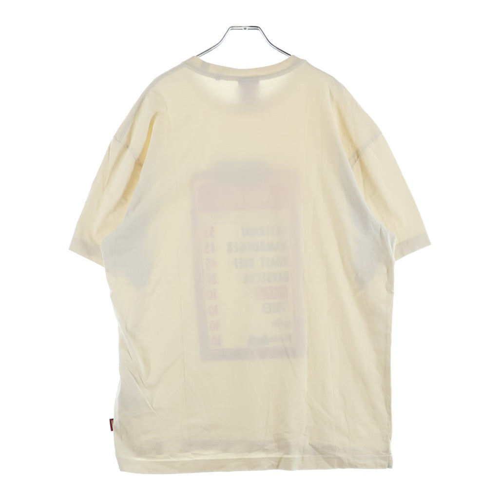 KITH(キス) 20SS ×COCA-COLA MENU TEE コカコーラ メニュー ヴィンテージ フロントプリント クルーネック半袖Tシャツ カットソー アイボリー KH3884