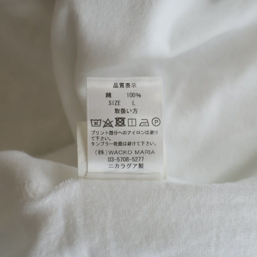 WACKO MARIA(ワコマリア) 24SS ×GHOST IN THE SHELL 2 INNOCENCE TEE 攻殻機動隊 イノセンス 両面プリント クルーネック半袖Tシャツ カットソー ホワイト