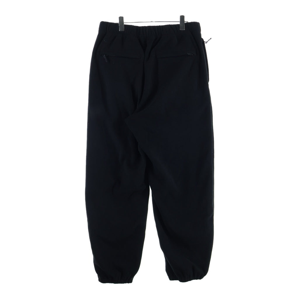 The Ennoy Professional(エンノイプロフェッショナル) 24AW POLARTEC FLEECE PANTS ポーラテック ボア アジャスター付き ドローコード フリースパンツ ブラック AW24BRENCT04LP