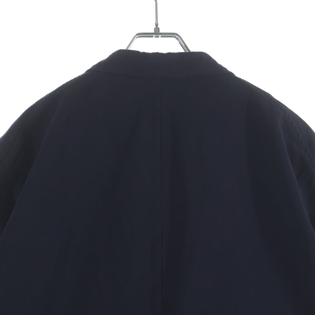 COMOLI(コモリ) 24AW GARMENT DYED JACKET ガーメントダイド コットン 製品染シングルテーラードジャケット ネイビー