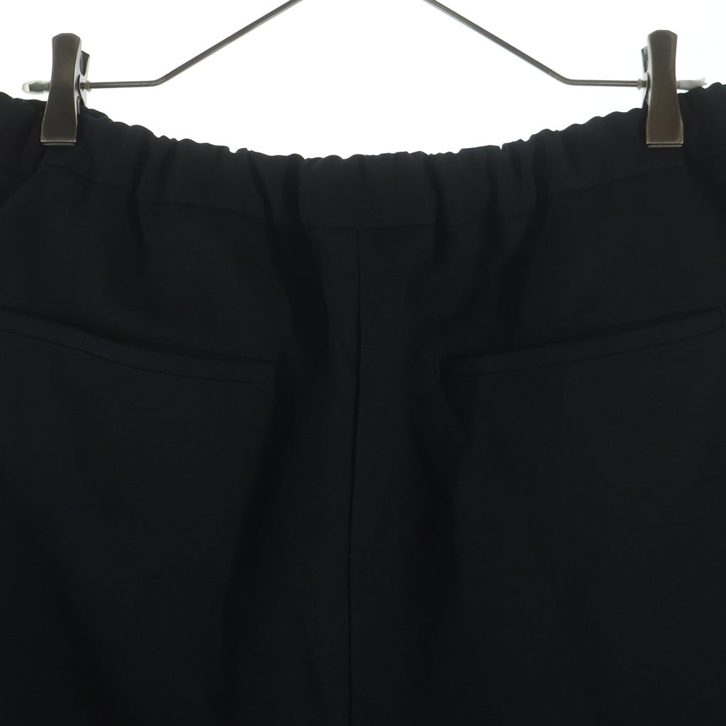 everyone(エブリワン) 24AW POLYESTER TWILL EASY SLACKS ポリエステルツイル イージー ドローコード スラックス ブラック EV24-PT14