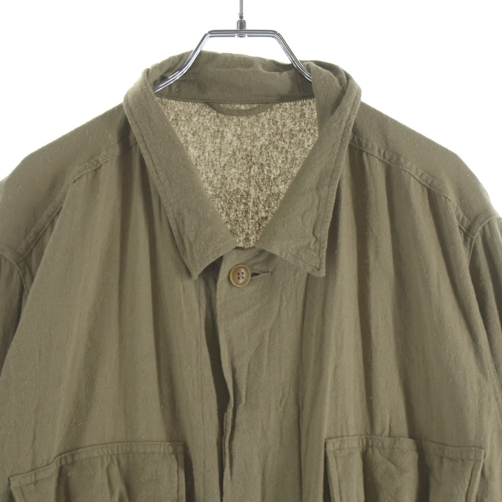 COMOLI(コモリ) 25SS ローシルク B.D.Uジャケット カーキ B01-01031