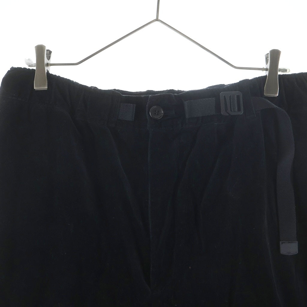 everyone(エブリワン) 24AW CORDUROY BELTED EASY PANTS コーデュロイ ベルテッドイージーパンツ ブラック EV24-PT23