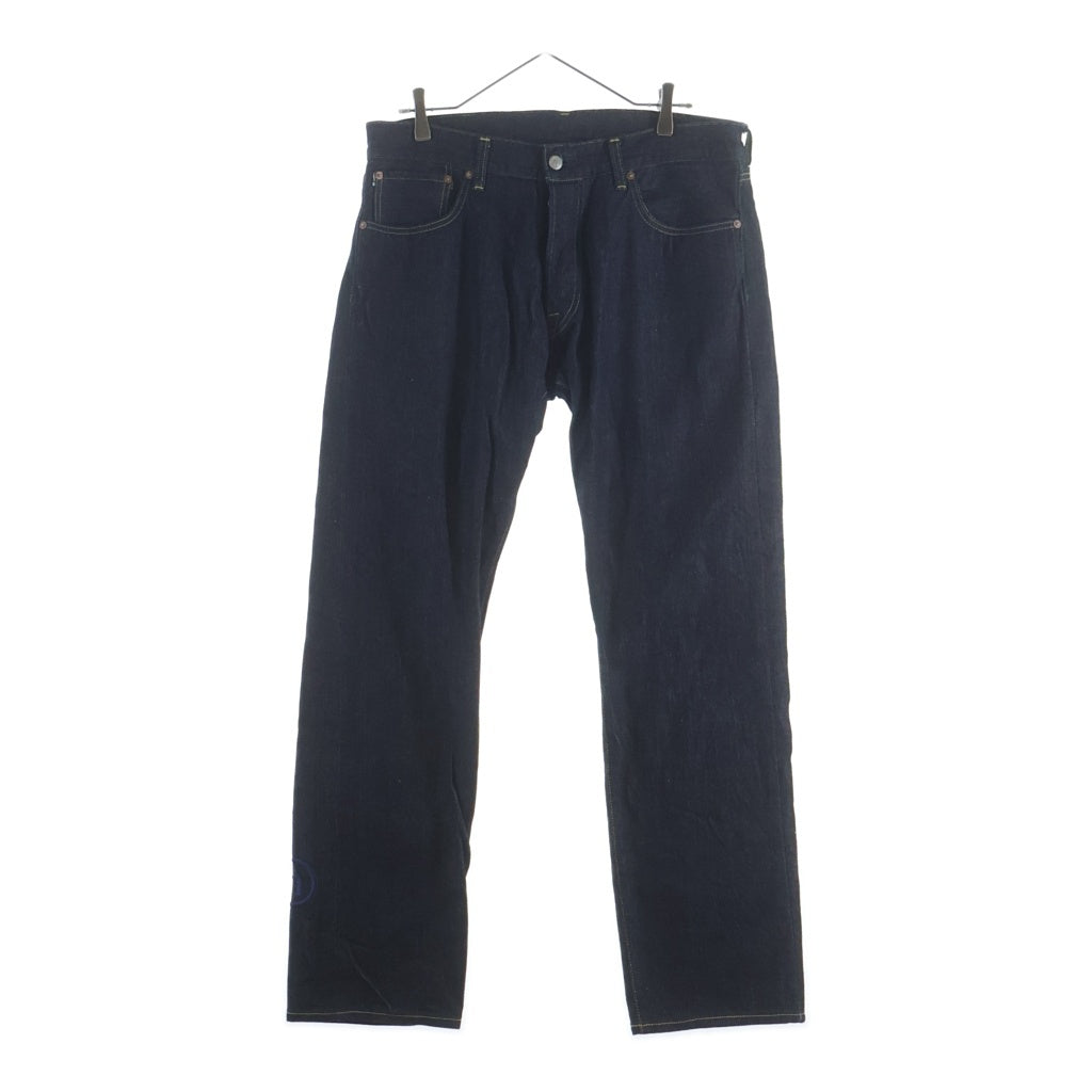 HIDDEN NY(ヒドゥン ニューヨーク) SELVEDGE DENIM セルベッジ ロゴエンブロイダリー ボタンフライ デニムパンツ インディゴ 7110906