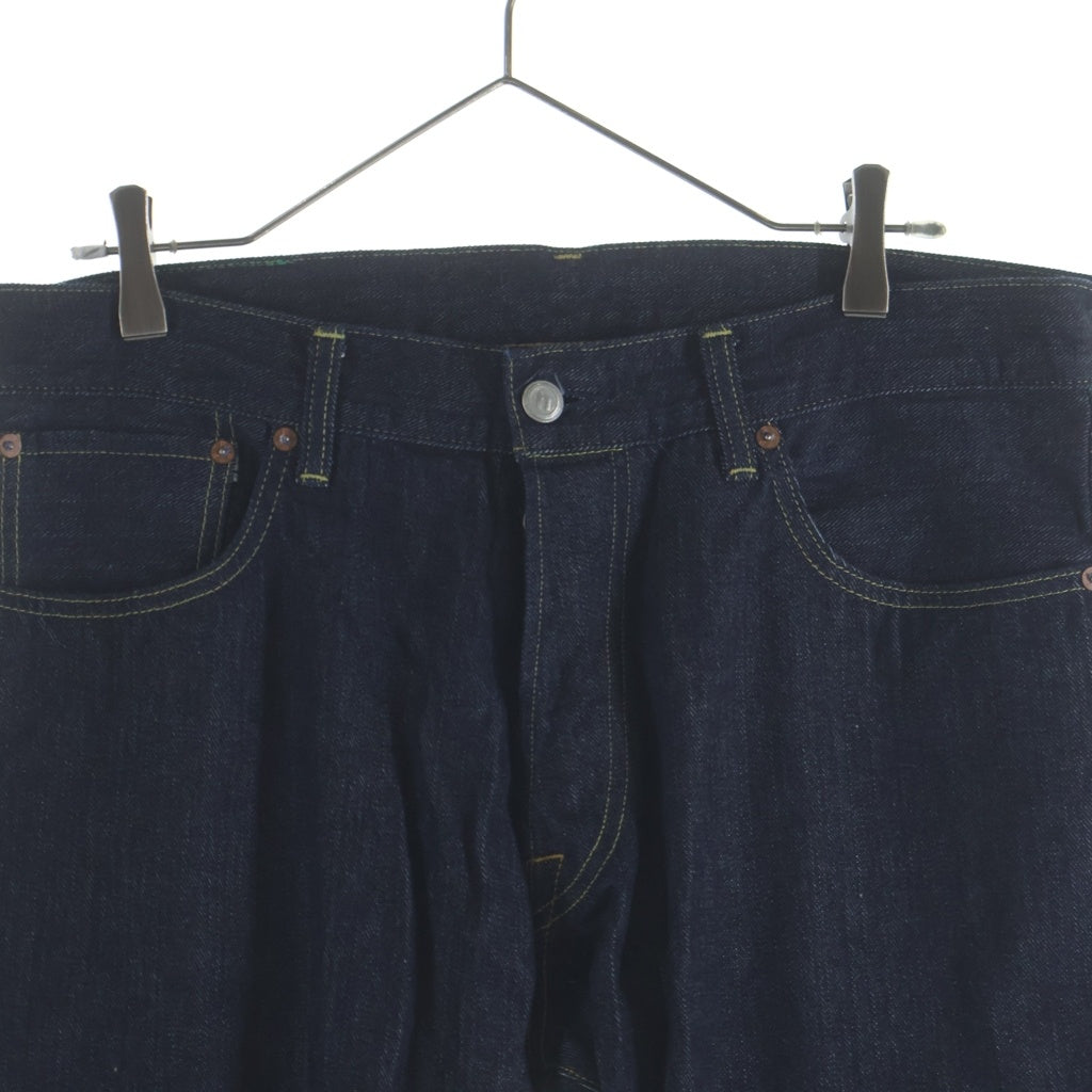 HIDDEN NY(ヒドゥン ニューヨーク) SELVEDGE DENIM セルベッジ ロゴエンブロイダリー ボタンフライ デニムパンツ インディゴ 7110906
