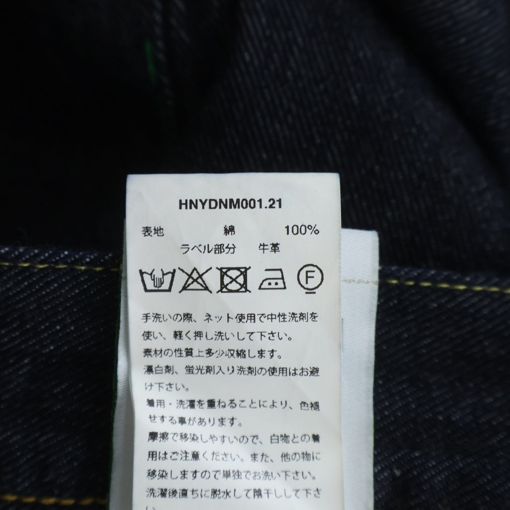 HIDDEN NY(ヒドゥン ニューヨーク) SELVEDGE DENIM セルベッジ ロゴエンブロイダリー ボタンフライ デニムパンツ インディゴ 7110906