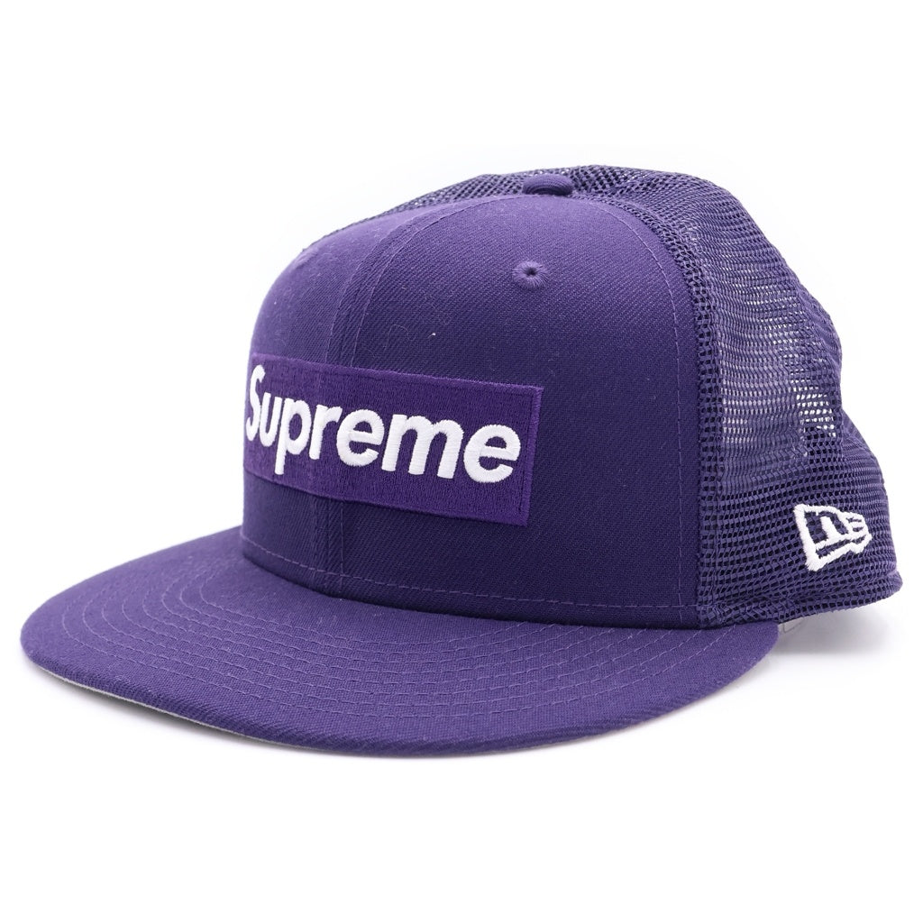 SUPREME(シュプリーム) 24SS ×NEW ERA Box Logo Mesh Back ニューエラ ボックスロゴ メッシュバック 6パネル ベースボールキャップ 帽子 パープル