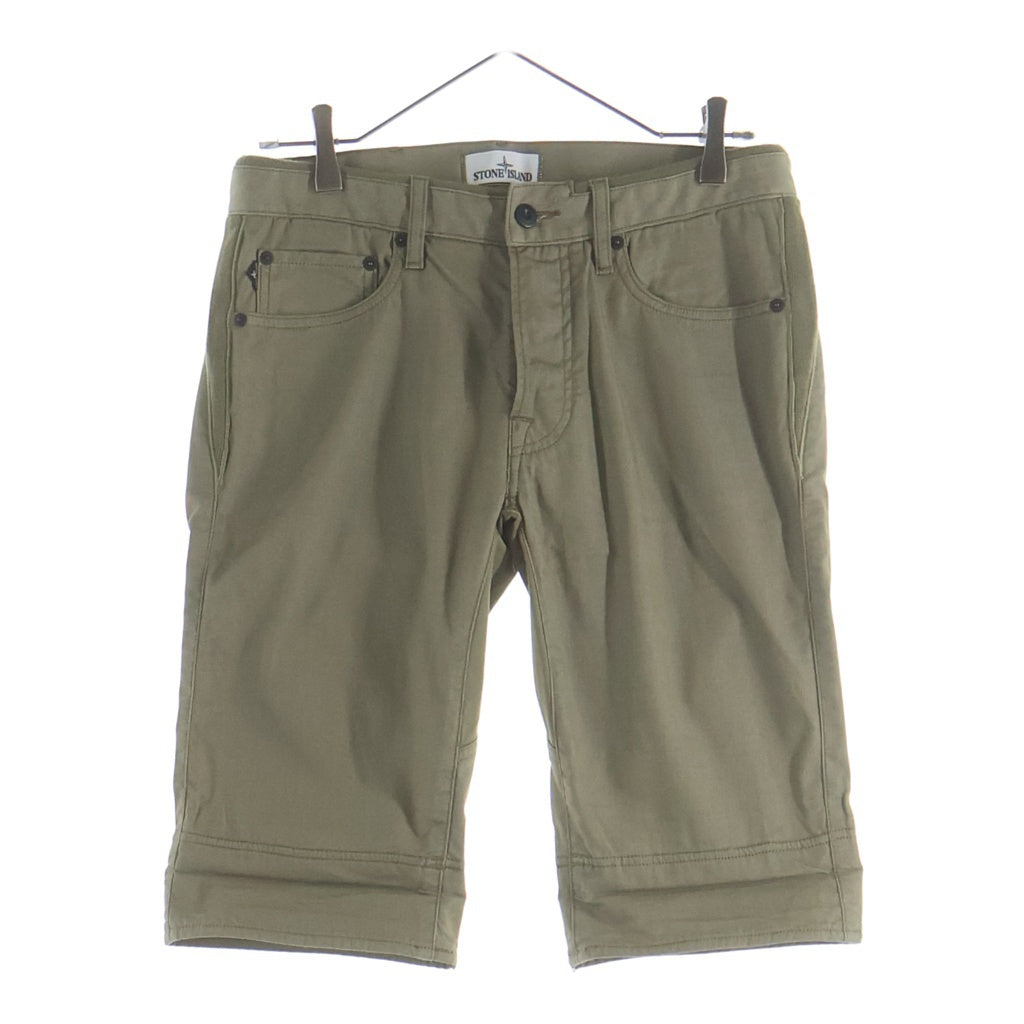 STONE ISLAND(ストーンアイランド) コットン ボタンフライ ショーツ ハーフパンツ カーキ 6015L01YM