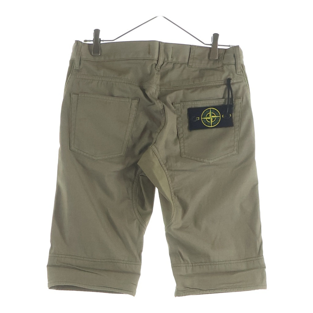 STONE ISLAND(ストーンアイランド) コットン ボタンフライ ショーツ ハーフパンツ カーキ 6015L01YM