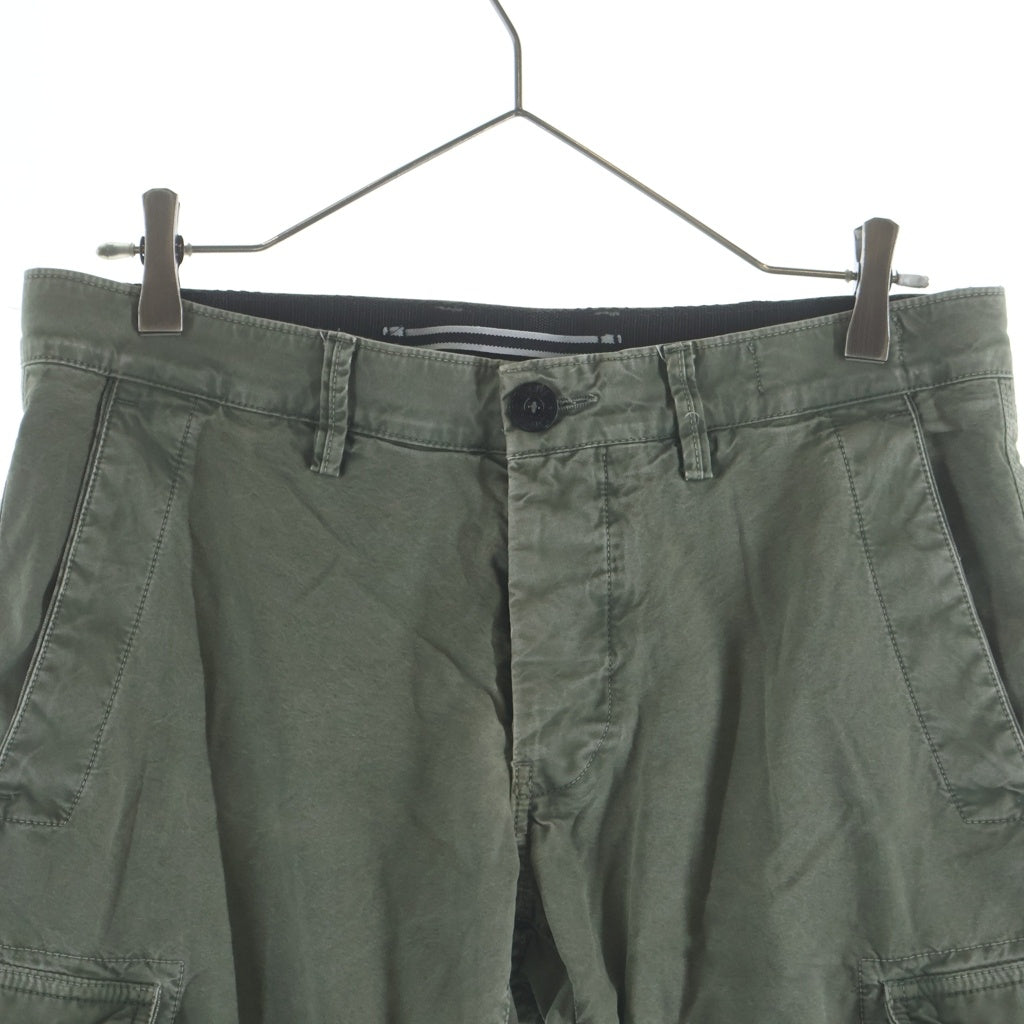 STONE ISLAND(ストーンアイランド) ガーメントダイ ロゴワッペン カーゴパンツ カーキ 59153S2WN