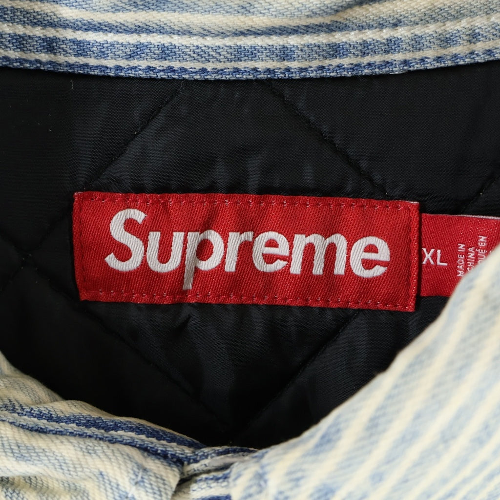 SUPREME(シュプリーム) 26SS Quilted Lined Denim Snap Shirt キルテッド ラインド スナップボタン 長袖デニムシャツ インディゴ