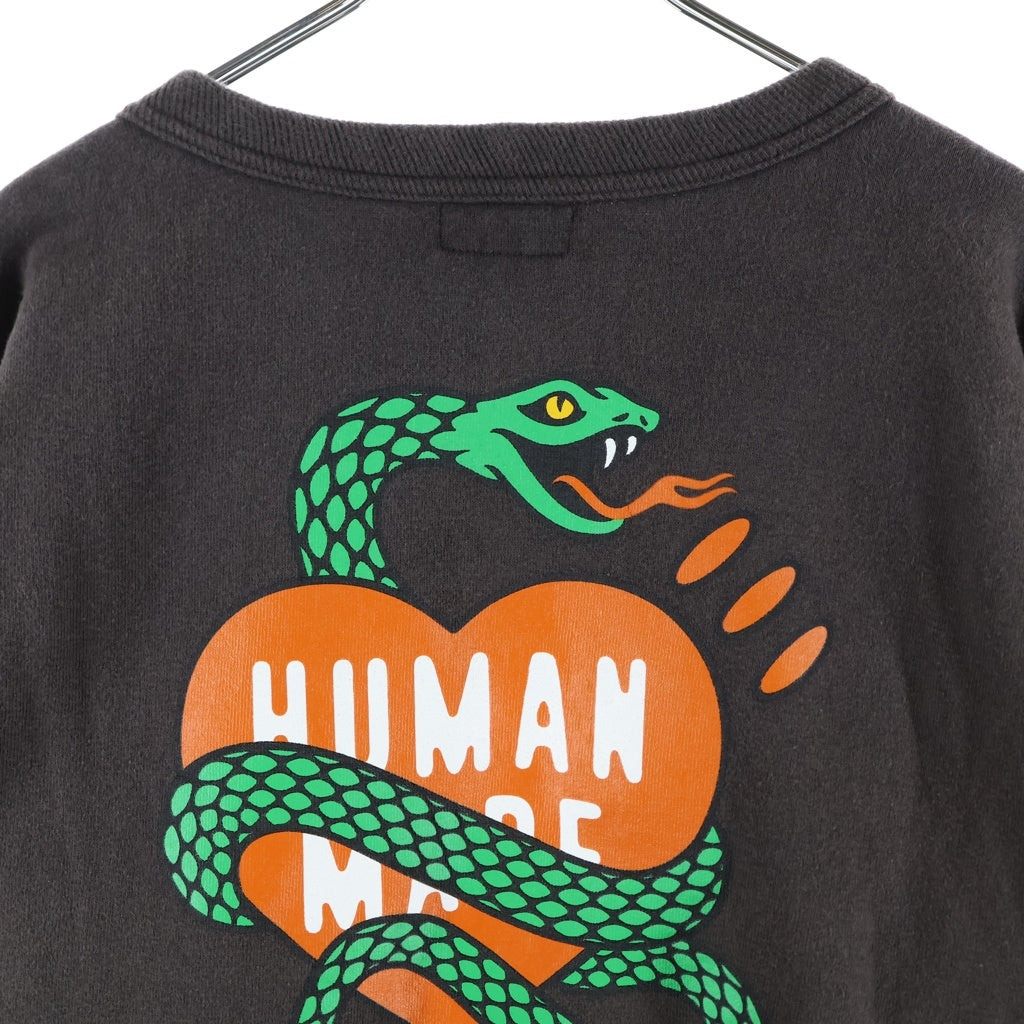 HUMAN MADE(ヒューマンメイド) 24AW TSURIAMI SWEATSHIRT ツリアミ スウェットシャツ クルーネック トレーナー ブラウン HM29CS011