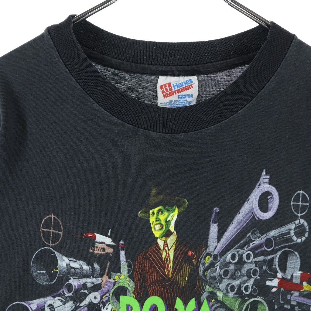 VINTAGE(ヴィンテージ) 90S THE MASK DO YA FEEL LUCKY ヴィンテージ USA製 マスク ドゥーヤフィールラッキー 両面プリント クルーネック 半袖Tシャツ カットソー ブラック