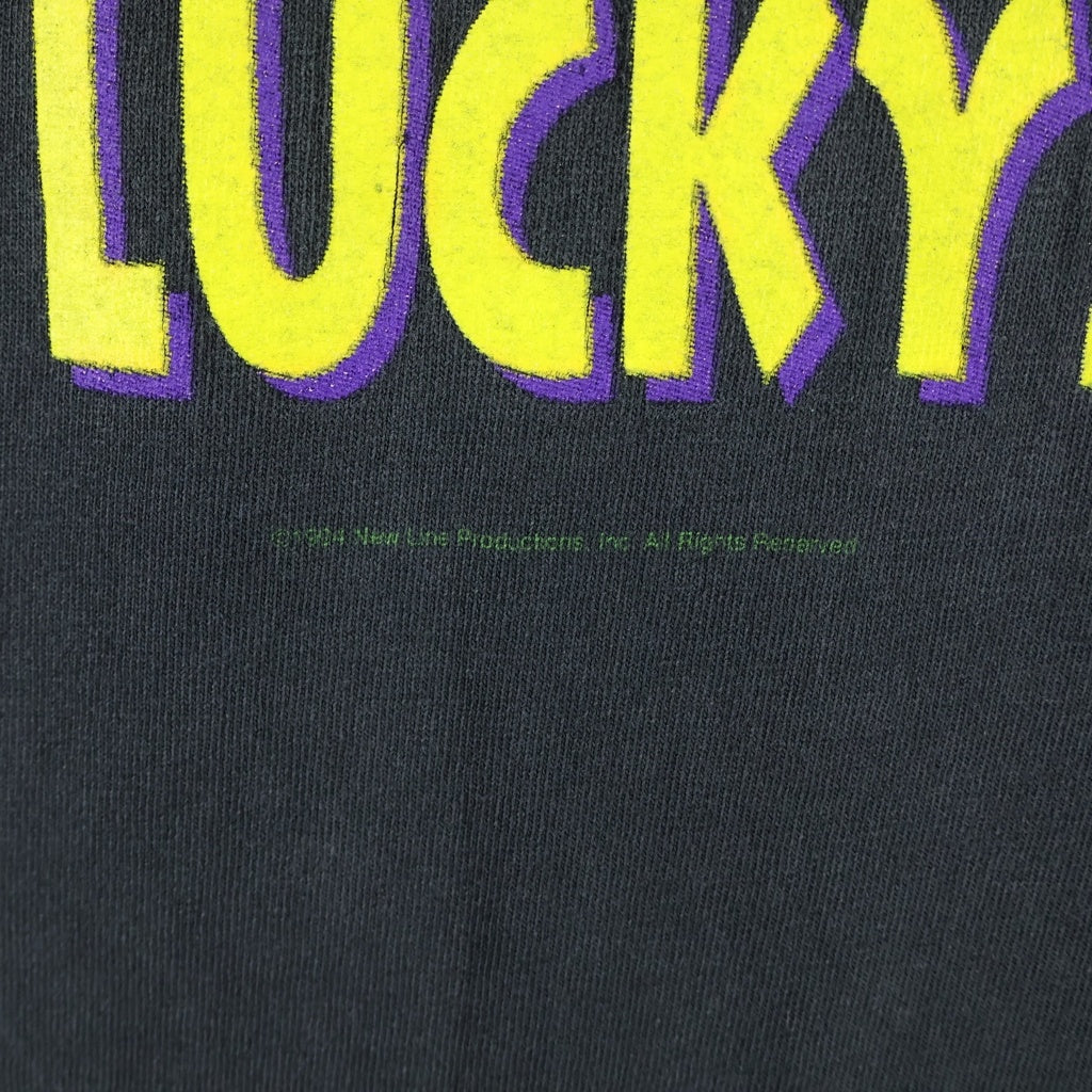 VINTAGE(ヴィンテージ) 90S THE MASK DO YA FEEL LUCKY ヴィンテージ USA製 マスク ドゥーヤフィールラッキー 両面プリント クルーネック 半袖Tシャツ カットソー ブラック