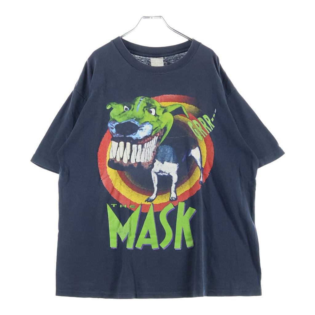 VINTAGE(ヴィンテージ) 90S THE MASK MILO ヴィンテージ USA製 マスク マイロ フロントプリント クルーネック 半袖Tシャツ カットソー ブラック