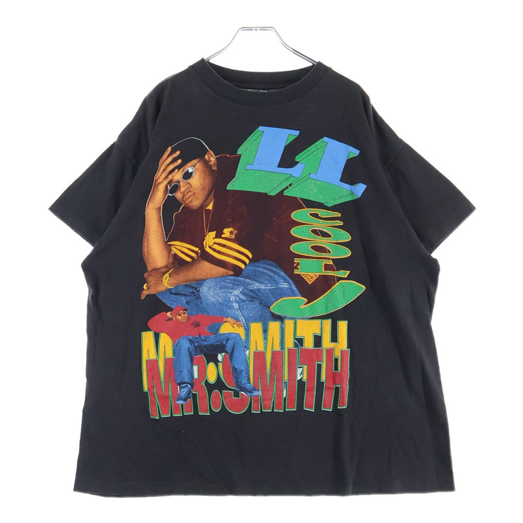 VINTAGE(ヴィンテージ) 90S LL COOL J BOOTLEG MR.SMITH ヴィンテージ LLクールJ ブートレグ ミスタースミス 両面プリント クルーネック 半袖Tシャツ カットソー ブラック