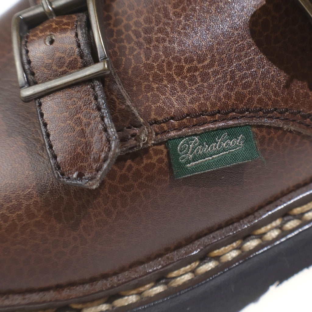 PARABOOT(パラブーツ) WILLIAM ウィリアム ダブルモンク レザー ドレスシューズ ブラウン 7754 14H