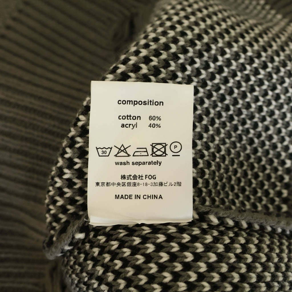 SOMEIT(サミット) J.X. VINTAGE KNIT 両面エンブロイダリー ヴィンテージ加工 クルーネックニット セーター グレー