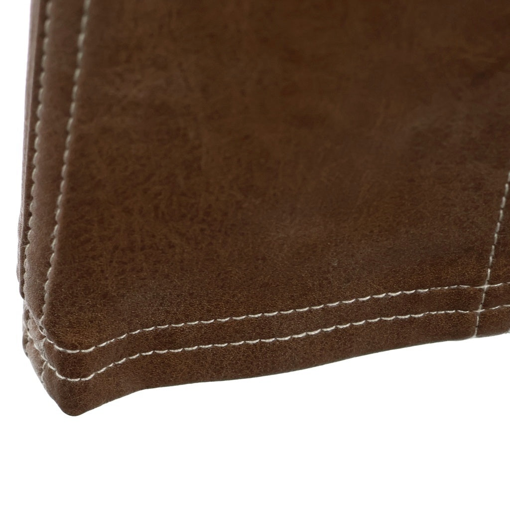 MLVINCE(メルヴィンス) FAUX LEATHER HOLSTER PANTS フェイクレザー ホルスター フレアパンツ ブラウン
