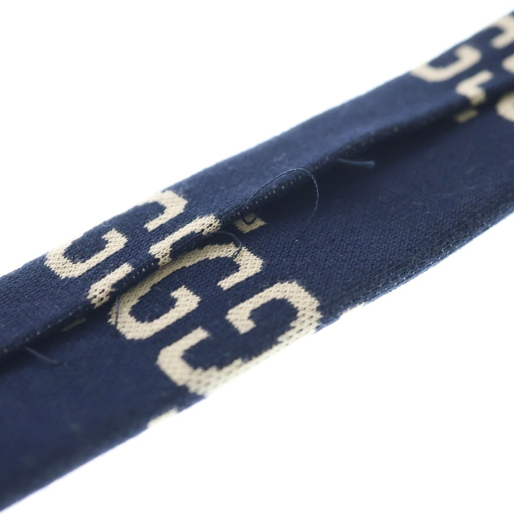 GUCCI(グッチ) イタリア製 GGスプリーム コットンネクタイ ネイビー