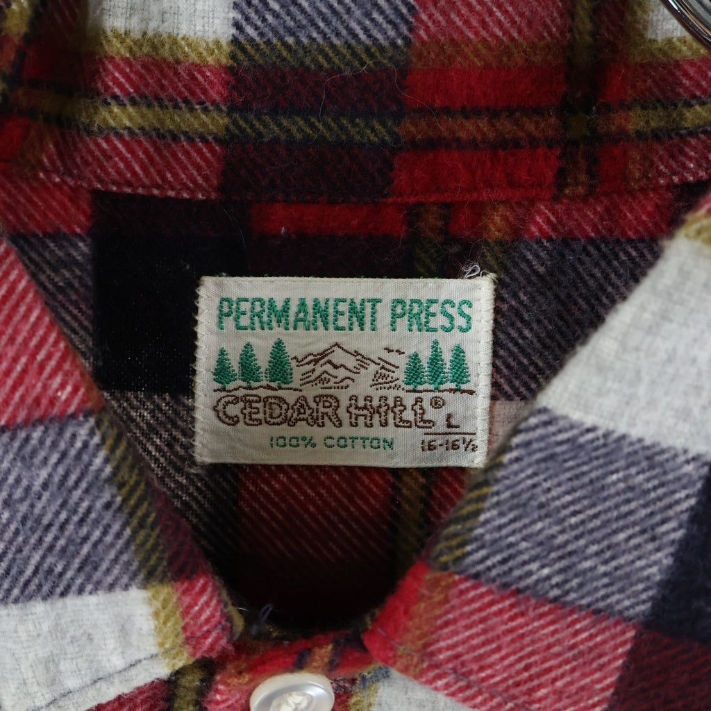 VINTAGE(ヴィンテージ) 60-70S VINTAGE CEDER HILL L/S WOOL SHIRT ヴィンテージ チェック柄 長袖ウールシャツ レッド