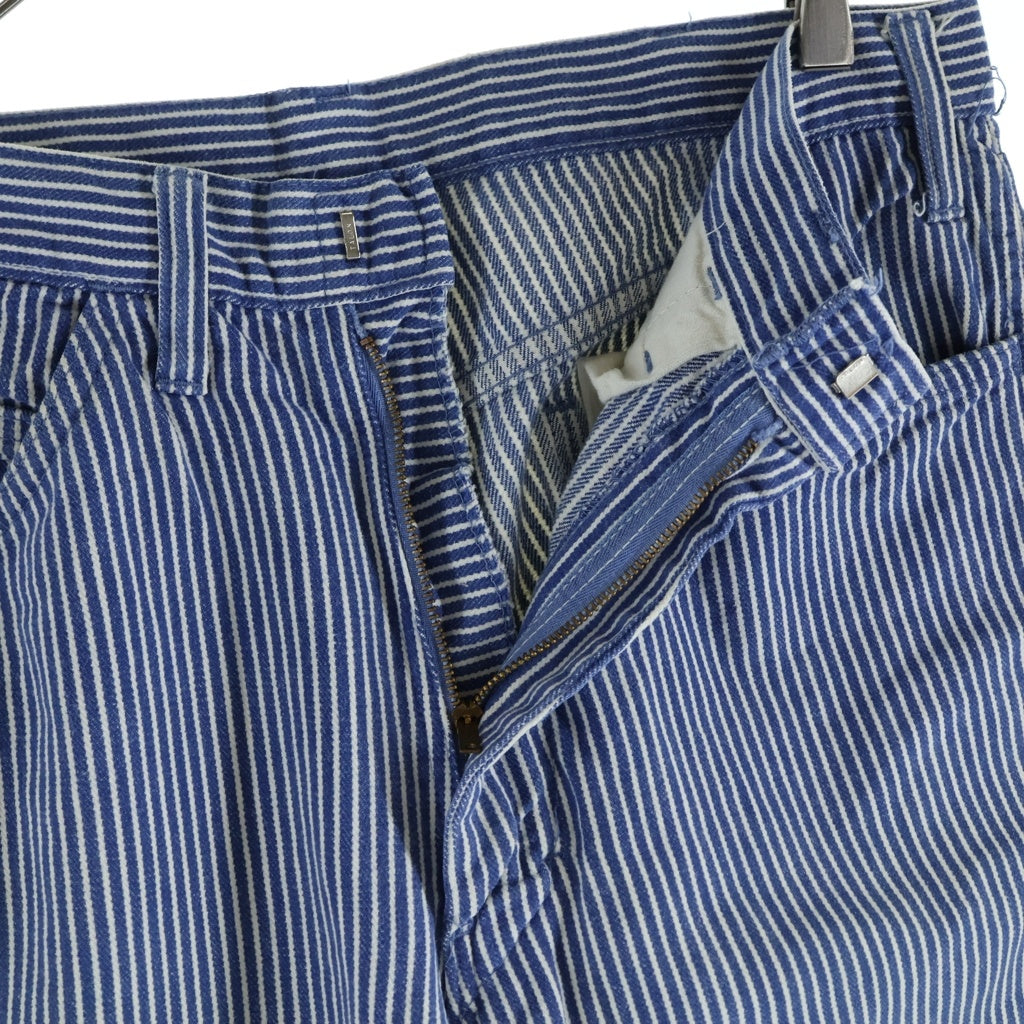 VINTAGE(ヴィンテージ) 50-60S VINTAGE HICKORY STRIPE PANTS ヴィンテージ GRIPPER ZIPPER ヒッコリーストライプ ストレートワークパンツ ブルー/ホワイト