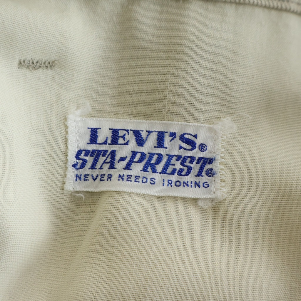Levi's(リーバイス) 60-70S VINTAGE 518 STA-PREST ヴィンテージ スタプレ カツラギ ボタン裏刻印10 42TALONジッパー BIG E ジップフライストレートパンツ ホワイト