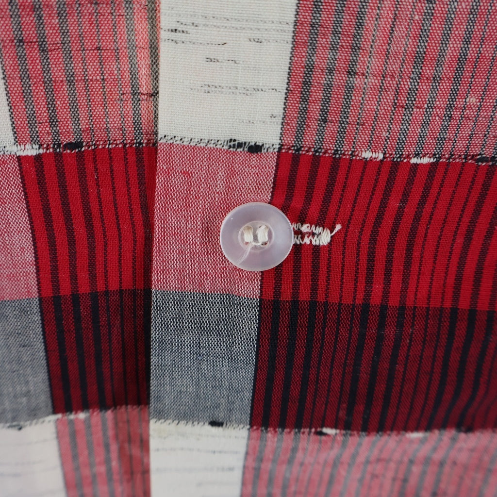 VINTAGE(ヴィンテージ) 60-70S VINTAGE PRINCETON SPORTSWEAR S/S PLAID SHIRT ヴィンテージ プリンストンスポーツウェアー チェック柄 半袖オープンカラーシャツ レッド/ホワイト