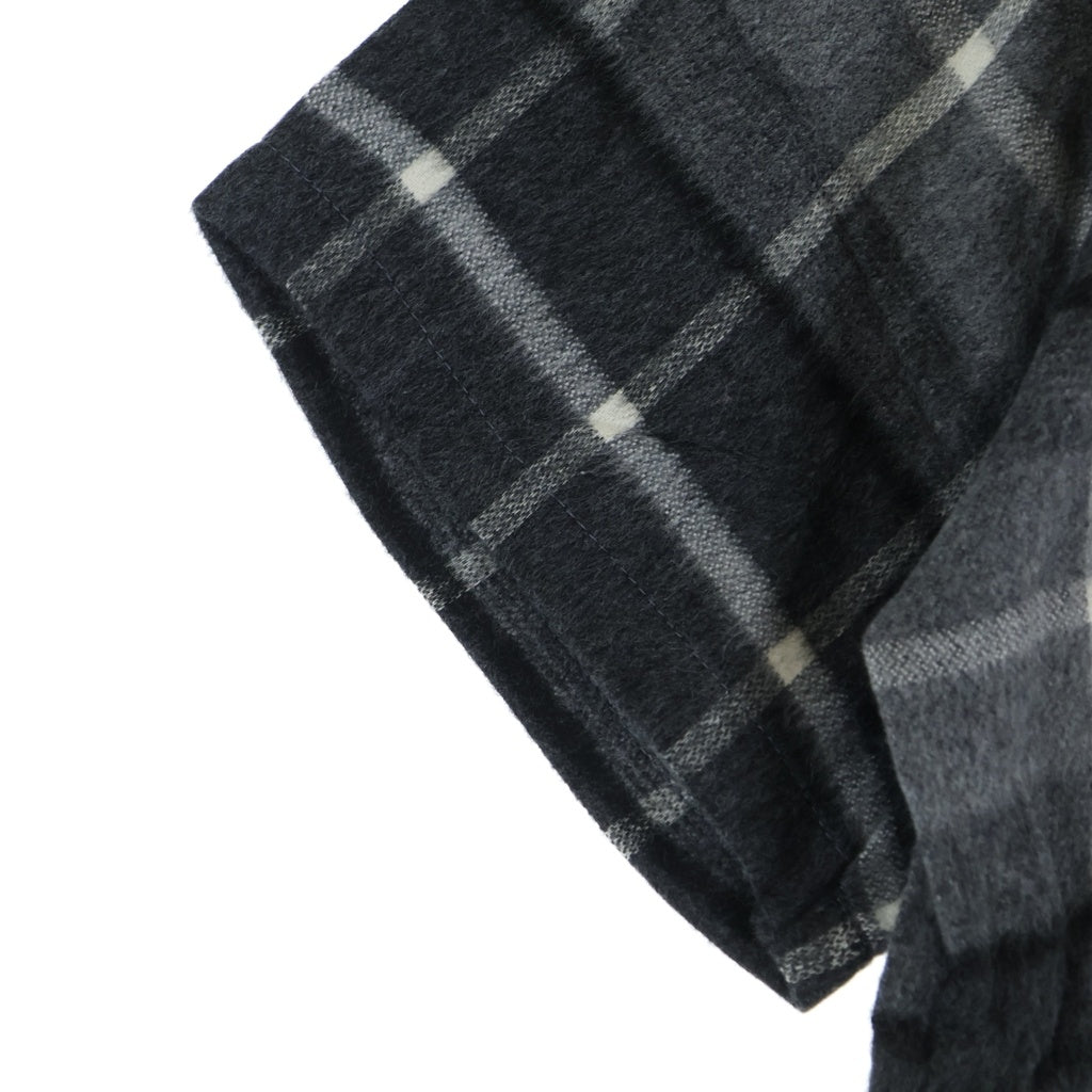 VINTAGE(ヴィンテージ) 50S VINTAGE SIR GUY S/S PLAIND WOOL SHIRT ヴィンテージ イタリアンカラー チェック柄 半袖ウールシャツ グレー