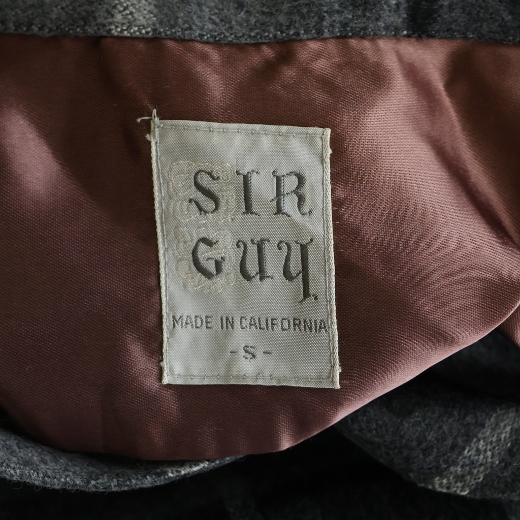 VINTAGE(ヴィンテージ) 50S VINTAGE SIR GUY S/S PLAIND WOOL SHIRT ヴィンテージ イタリアンカラー チェック柄 半袖ウールシャツ グレー