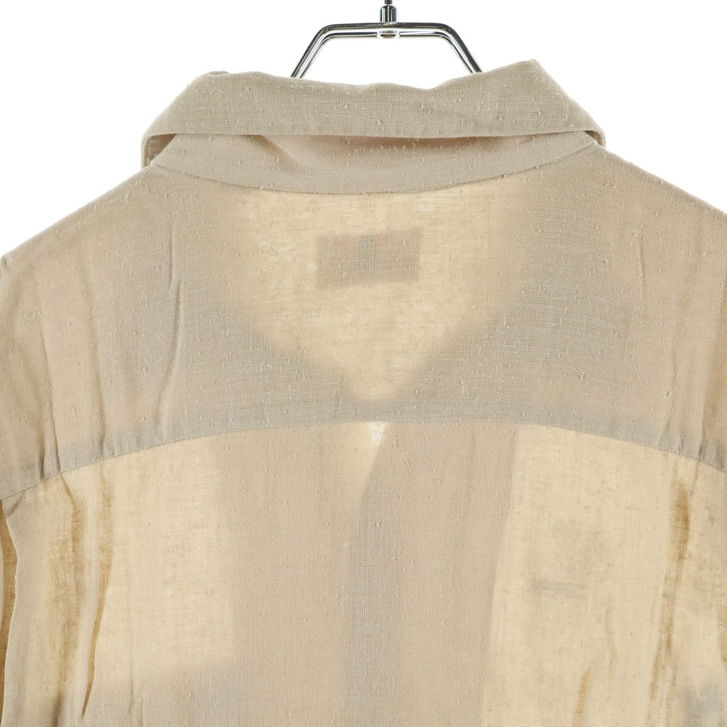 VINTAGE(ヴィンテージ) 50S VINTAGE ARROW S/S RAYON SHIRT ヴィンテージ アロー 盾タグ 刺繍デザイン 半袖レーヨンシャツ ベージュ