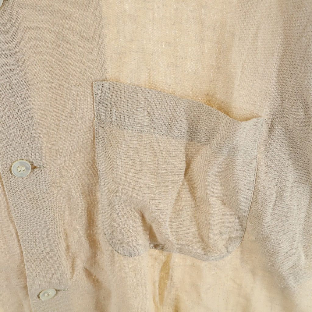 VINTAGE(ヴィンテージ) 50S VINTAGE ARROW S/S RAYON SHIRT ヴィンテージ アロー 盾タグ 刺繍デザイン 半袖レーヨンシャツ ベージュ