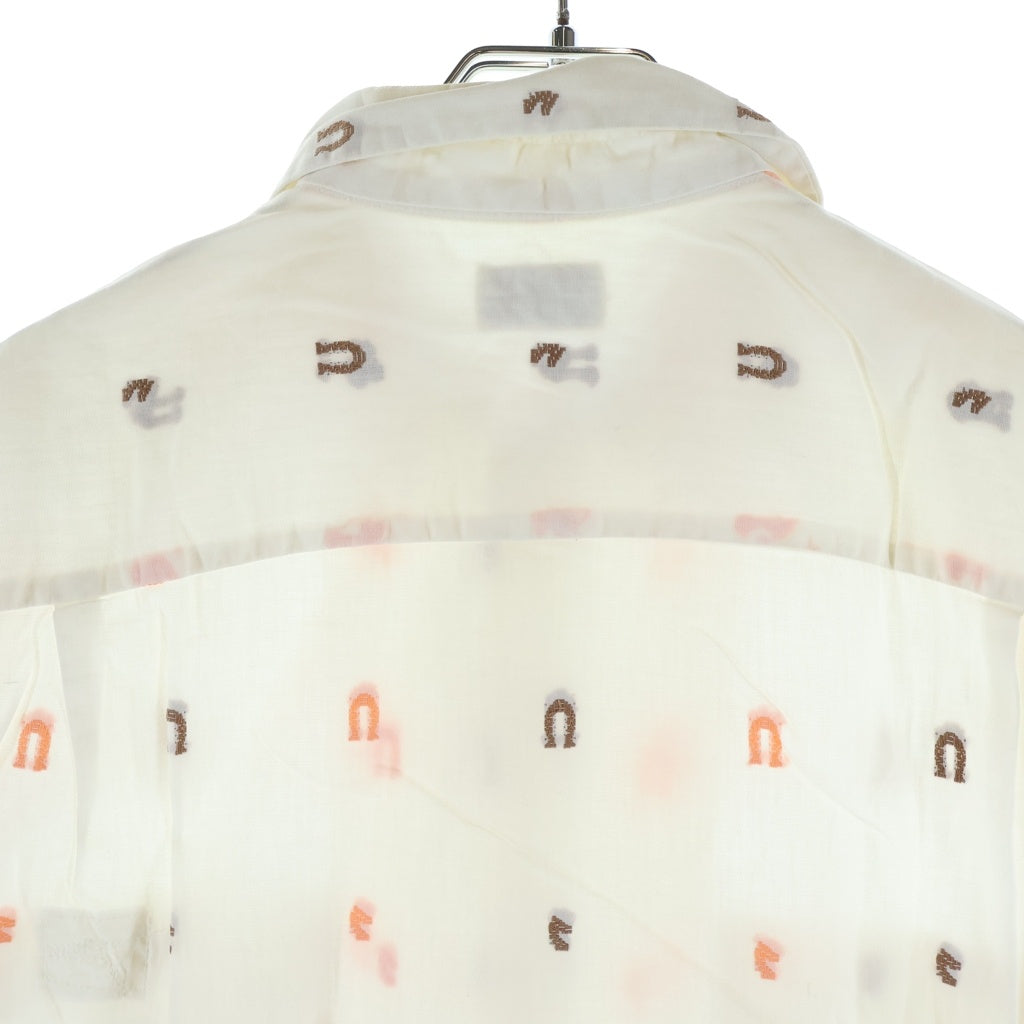 McGREGOR(マクレガー) 50S VINTAGE S/S OPEN COLLAR SHIRT ヴィンテージ 総柄デザイン ボックス 半袖オープンカラー 開襟シャツ ホワイト