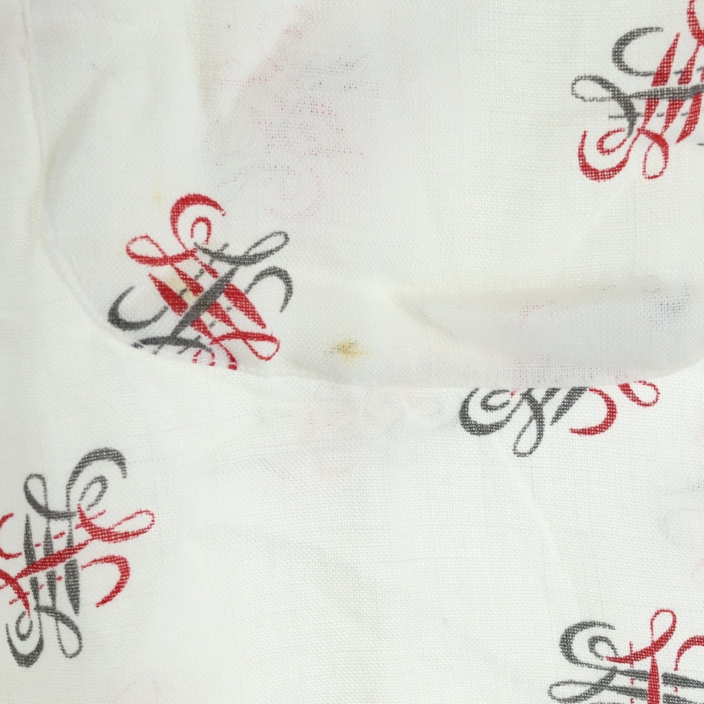 VINTAGE(ヴィンテージ) 50S VINTAGE S/S RINEN RAYON OPEN COLLAR SHIRT ヴィンテージ 総柄 リネンレーヨン 半袖オープンカラー 開襟シャツ ホワイト