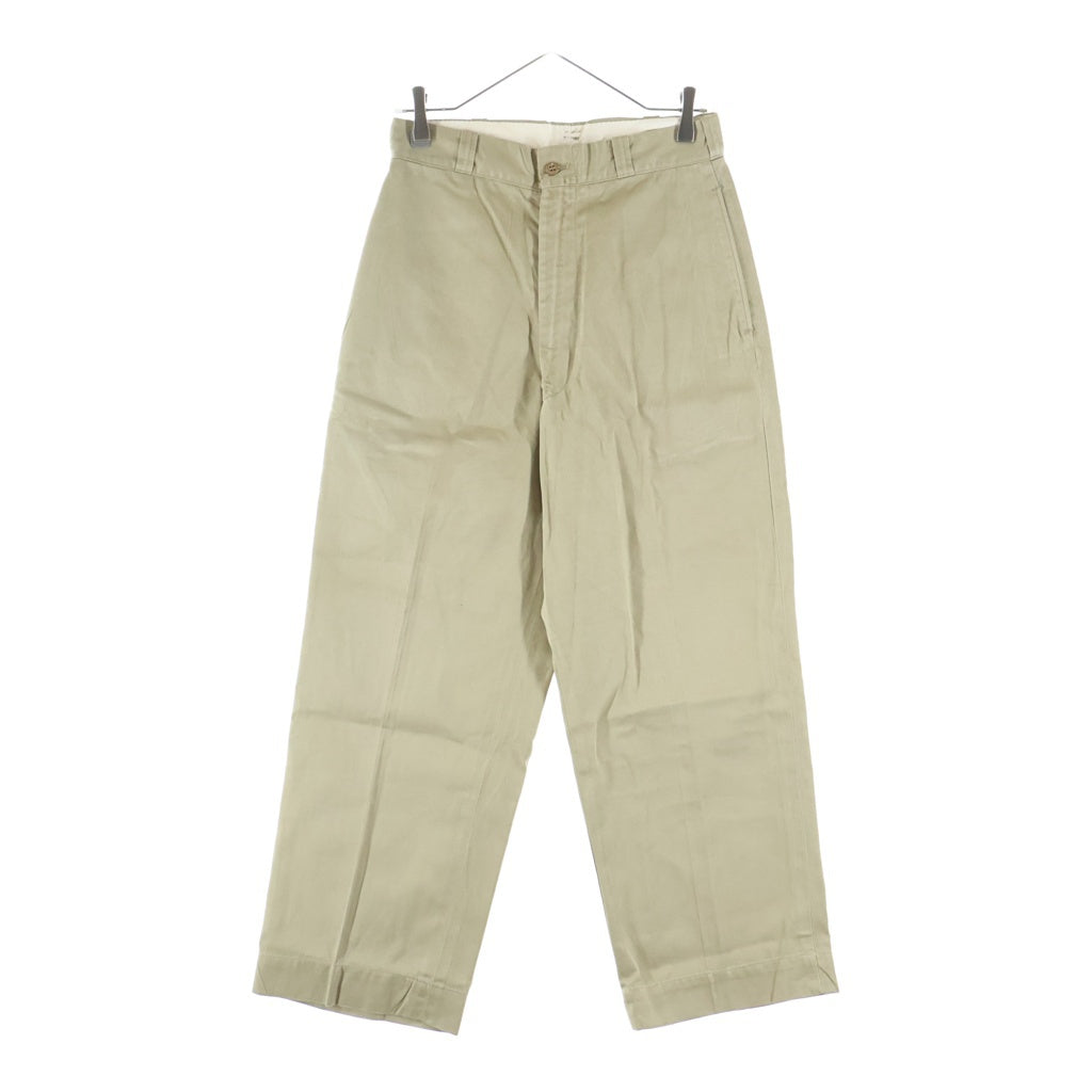 VINTAGE(ヴィンテージ) 60S VINTAGE U.S.ARMY CHINO TROUSERS ヴィンテージ ユーエスアーミー 米軍 RAPIDジッパー ジップフライチノパンツ カーキ