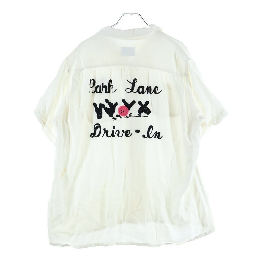 VINTAGE(ヴィンテージ) 50-60S CROWN PRINCE RAYON GABARDINE S/S BOWLING SHIRT ヴィンテージ レーヨンギャバジン 半袖ボーリングシャツ ホワイト