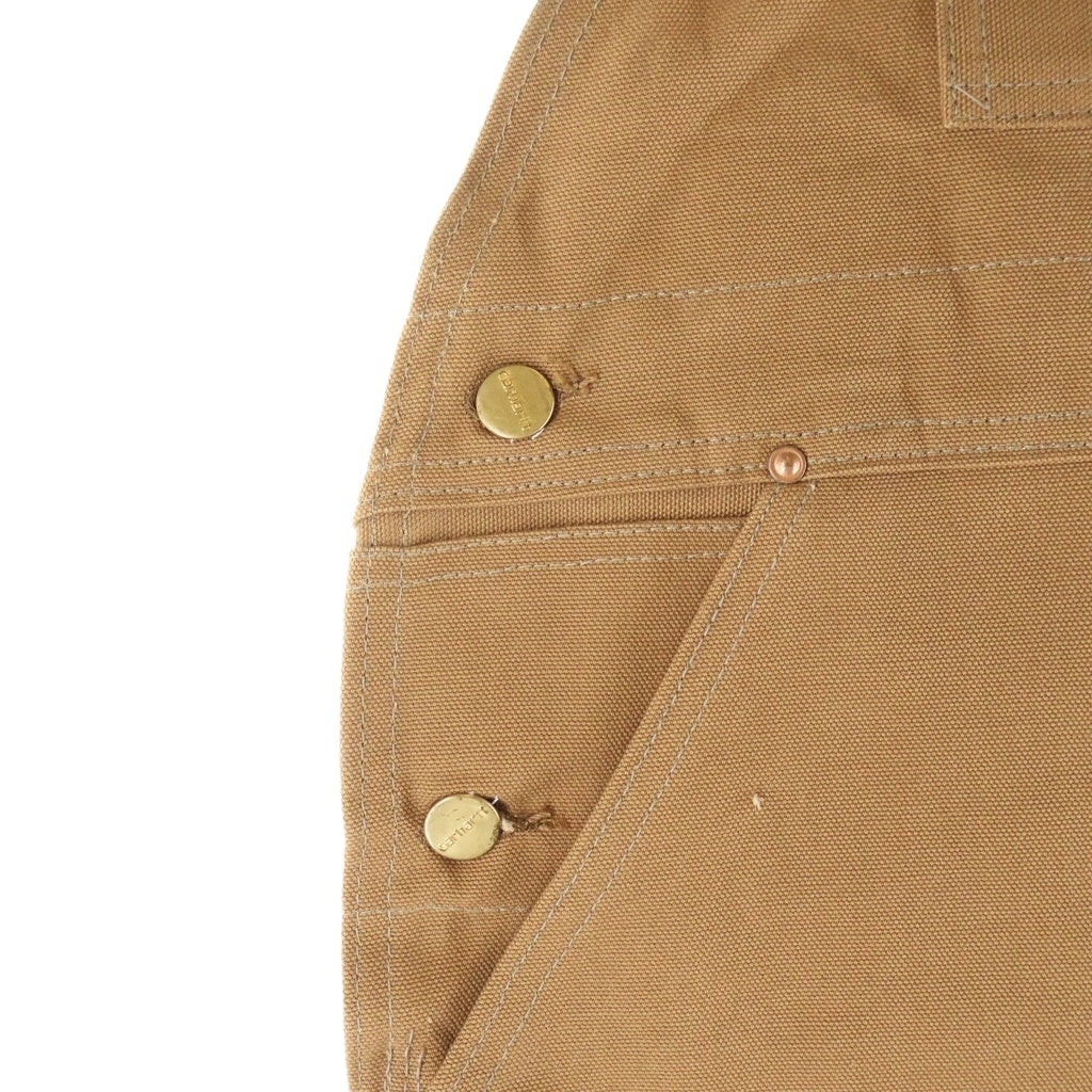CARHARTT(カーハート) 70S VINTAGE DEADSTOCK BROWN DUCK OVERALL ヴィンテージ USA製 ダック地 ダブルニーオーバーオール つなぎ ブラウン