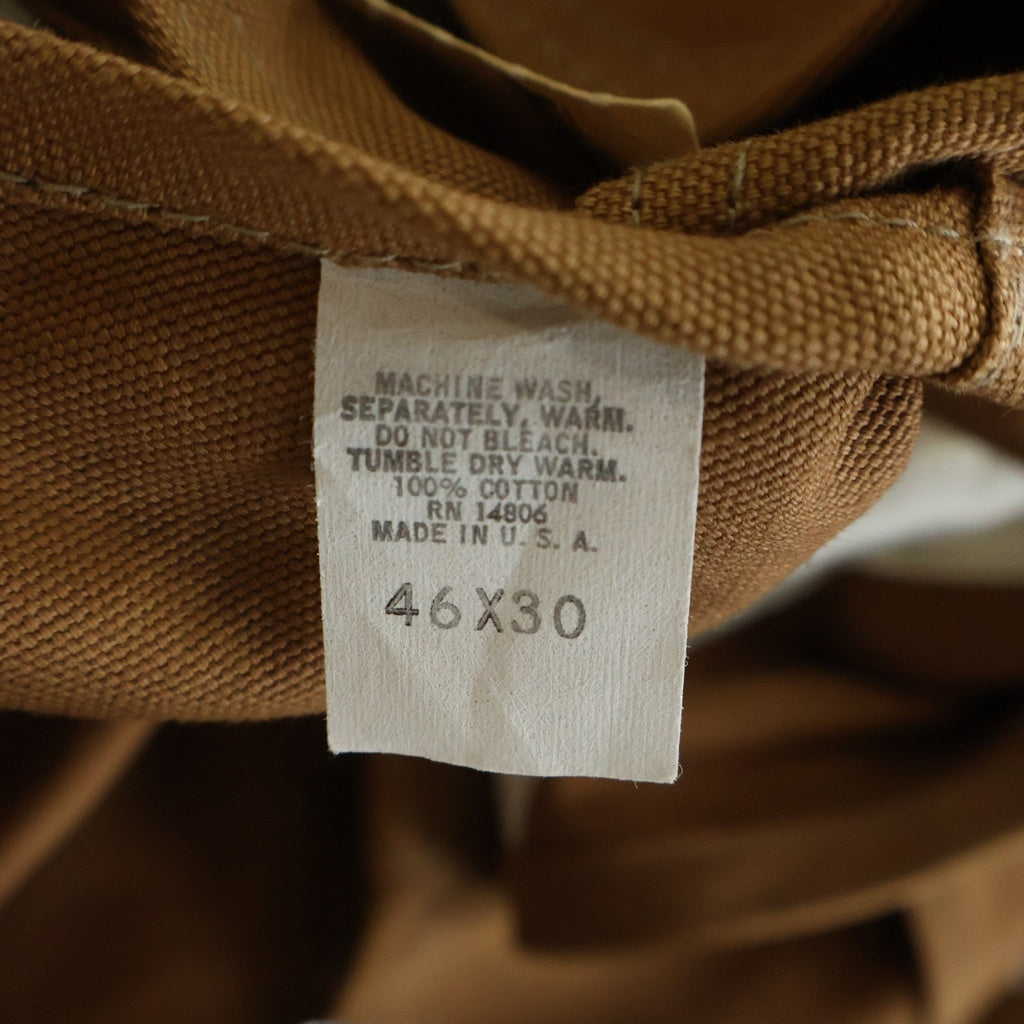 CARHARTT(カーハート) 70S VINTAGE DEADSTOCK BROWN DUCK OVERALL ヴィンテージ USA製 ダック地 ダブルニーオーバーオール つなぎ ブラウン