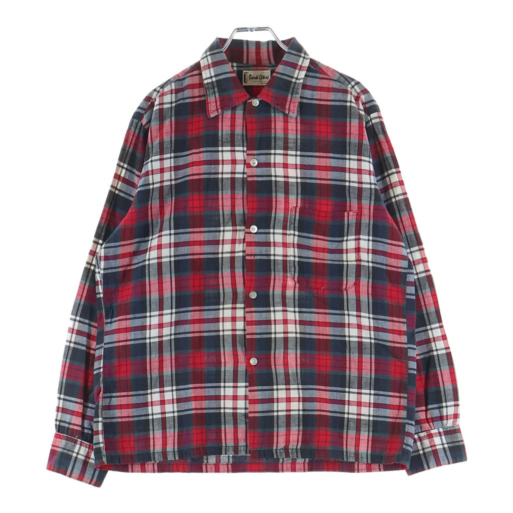 VINTAGE(ヴィンテージ) 60S VINTAGE BIANDI CELLINI L/S SHIRT ヴィンテージ チェック柄 長袖コットンシャツ レッド/グレー