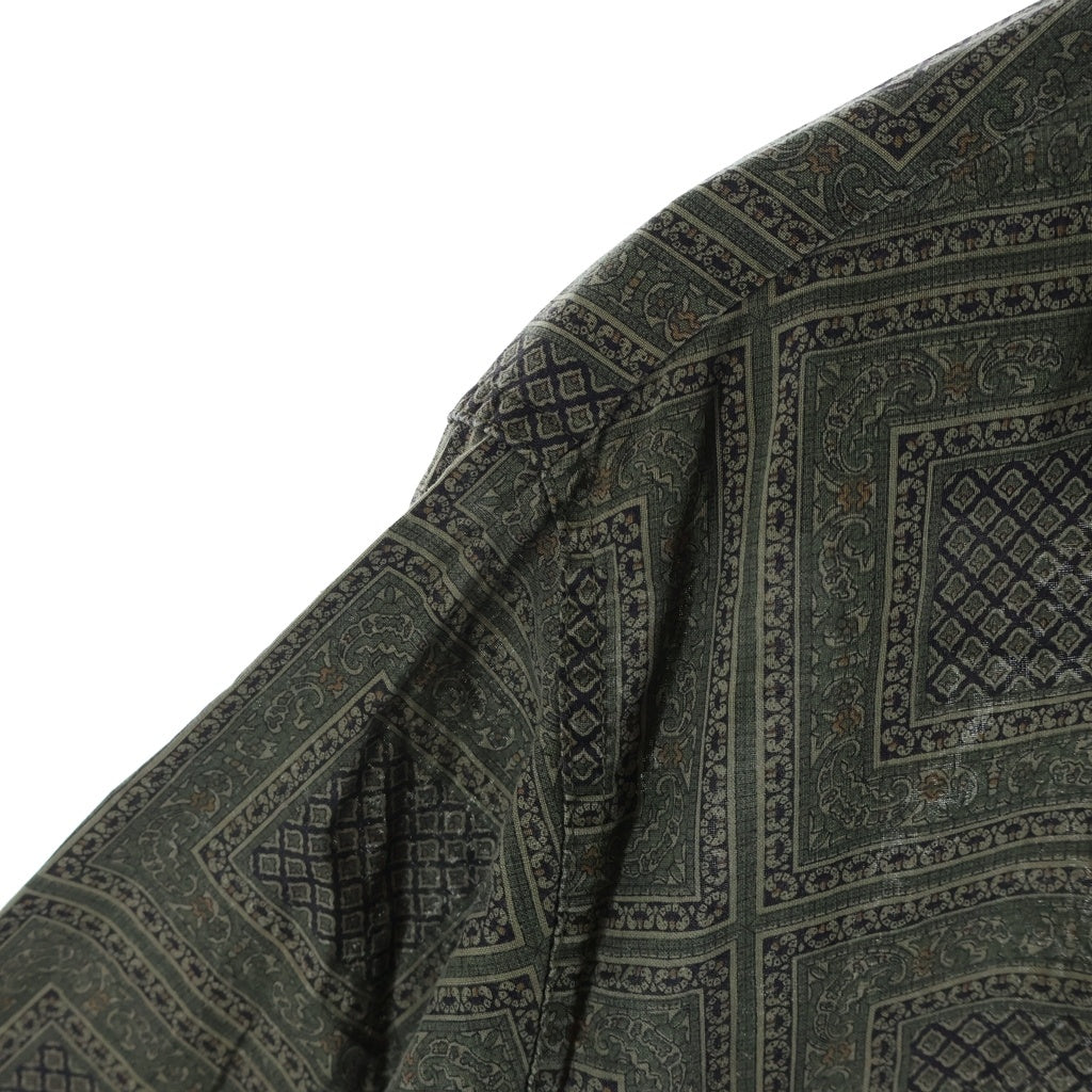 VINTAGE(ヴィンテージ) 60S VINTAGE VAN HEUSEN L/S COTTON OPEN COLLAR SHIRT ヴィンテージ ヴァンヒューゼン 総柄 長袖コットンオープンカラー 開襟シャツ グリーン