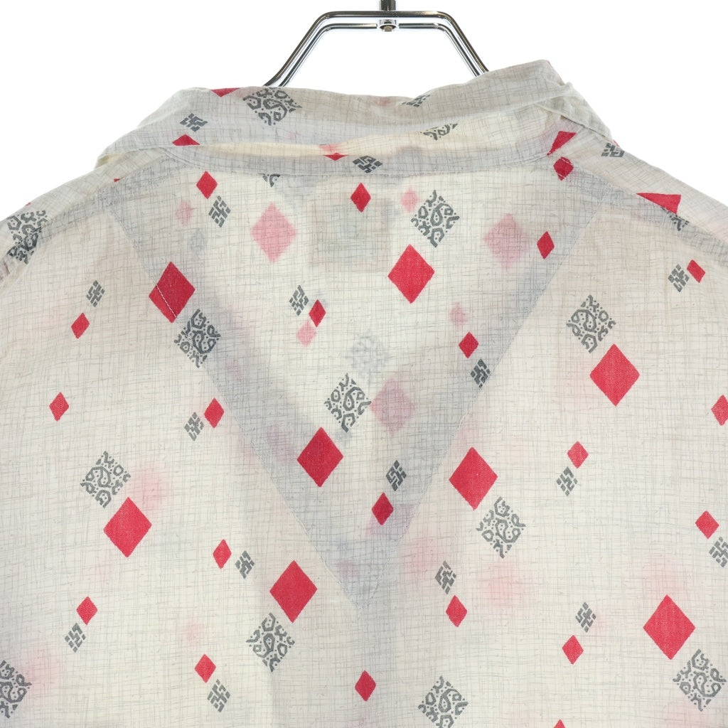 VINTAGE(ヴィンテージ) 60S VINTAGE KERRY BY RICE-STIX L/S PAJAMA SHIRT ヴィンテージ 総柄 長袖コットンパジャマシャツ ホワイト/レッド