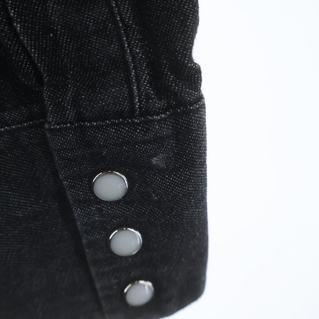 Wrangler(ラングラー) 80S VINTAGE 70127BK ヴィンテージ USA製 先染め 長袖デニムウェスタンシャツ ブラック